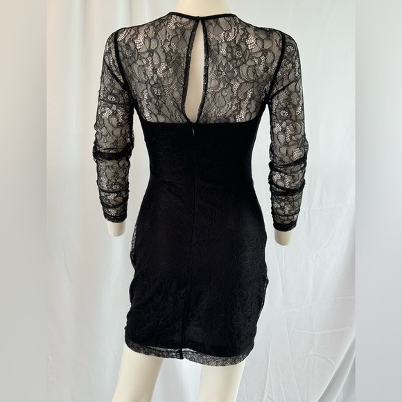 BCBGeneration Women's Shirred Body-con long sleeve Dress, Black, 0 NWT - Picture 6 of 12